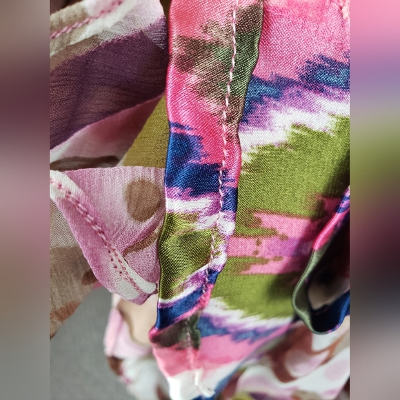 NWT Guess By Marciano Floral Pink & Brown Spagetti Strap Women's Maxi Dress Sz L - Picture 10 of 11